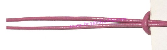 Picture of Leather Cords 0.5mm (half mm) round, regular color - light purple.