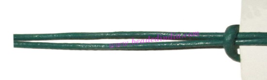 Picture of Leather Cords 0.5mm (half mm) round, regular color - leaf green.