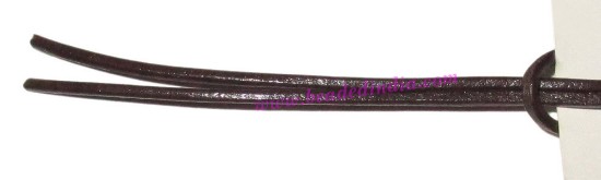 Picture of Leather Cords 0.5mm (half mm) round, regular color - dark brown.