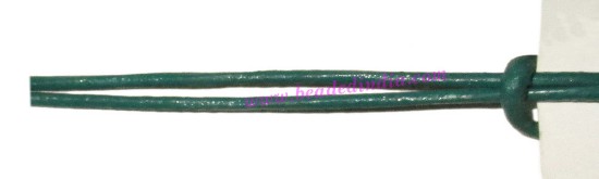 Picture of Leather Cords 2.5mm (two and half mm) round, regular color - leaf green.