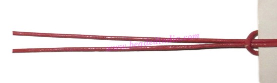 Picture of Leather Cords 2.5mm (two and half mm) round, regular color - deep pink.