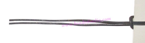 Picture of Leather Cords 3.0mm (three mm) round, regular color - grey.