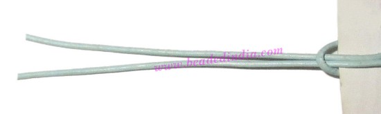 Picture of Leather Cords 4.0mm (four mm) round, regular color - sky blue.