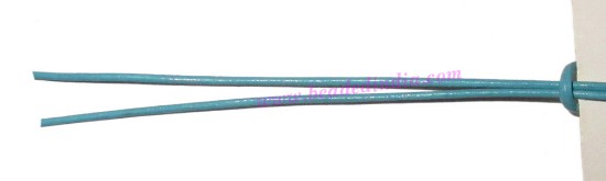 Picture of Leather Cords 5.0mm (five mm) round, regular color - light turquoise.