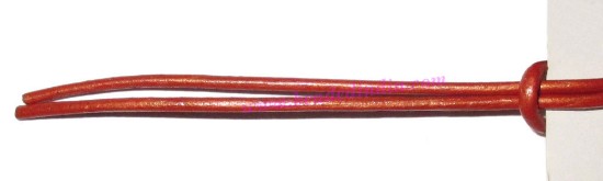 Picture of Leather Cords 6.0mm (six mm) round, metallic color - orange.