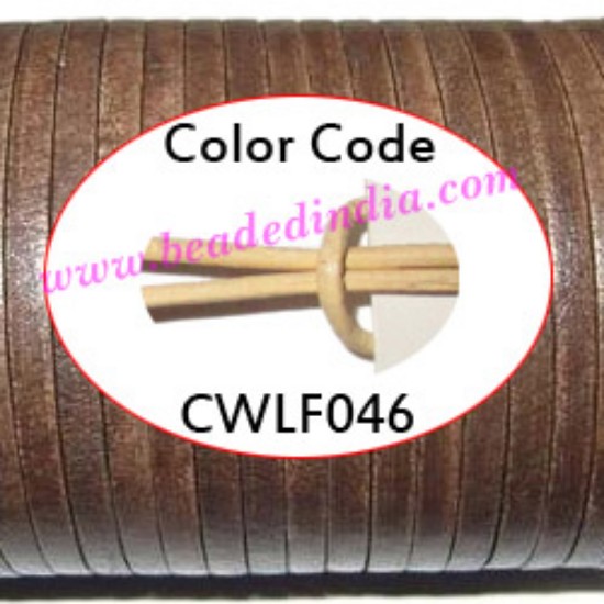 Picture of Leather Cords 1.5mm flat, regular color - off white.