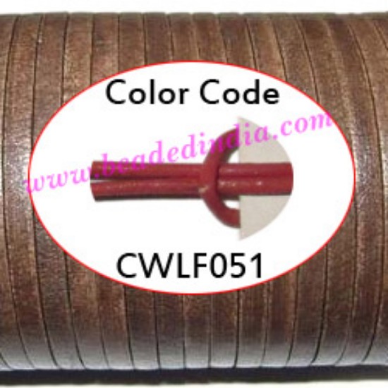 Picture of Leather Cords 2.0mm flat, regular color - deep pink.