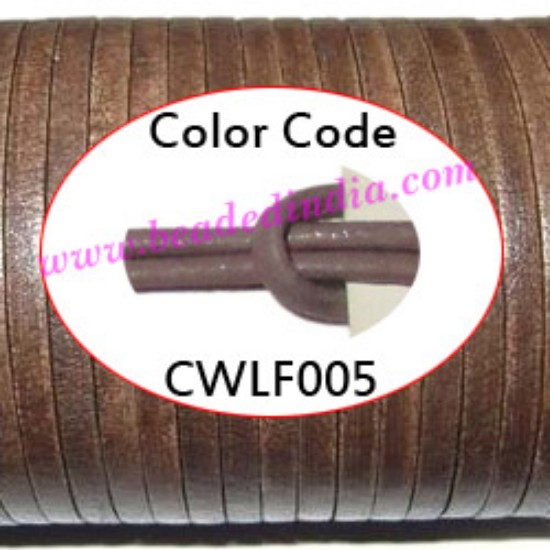 Picture of Leather Cords 5.0mm flat, regular color - dusty plum.