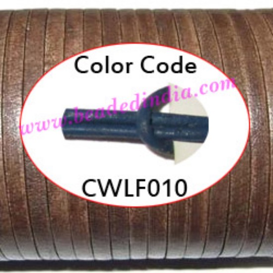 Picture of Leather Cords 5.0mm flat, regular color - blue.