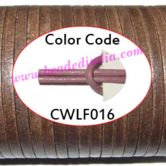 Picture of Leather Cords 5.0mm flat, regular color - pale purple.