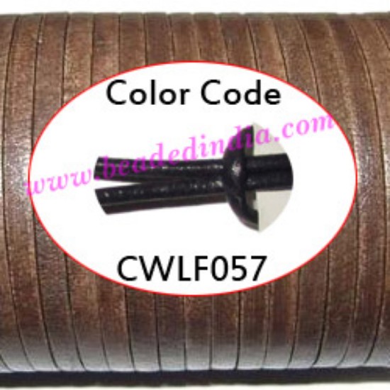 Picture of Leather Cords 5.0mm flat, regular color - light violet.