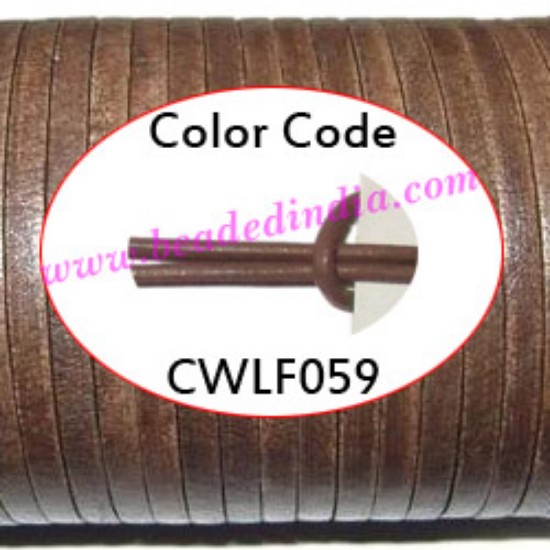 Picture of Leather Cords 5.0mm flat, regular color - camel.