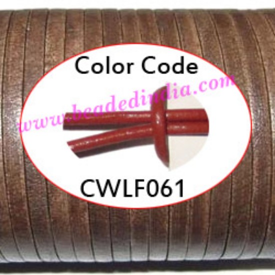 Picture of Leather Cords 5.0mm flat, regular color - rust.