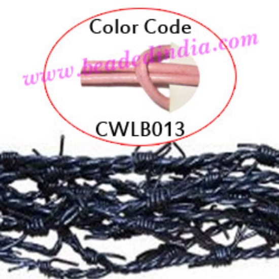 Picture of Barb Wire Leather Cords 1.0mm round, regular color - baby pink.