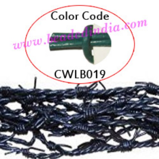 Picture of Barb Wire Leather Cords 1.0mm round, regular color - leaf green.