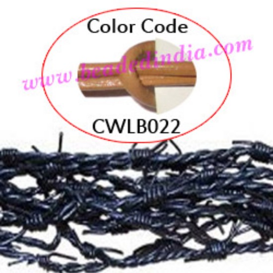 Picture of Barb Wire Leather Cords 1.0mm round, regular color - beige.