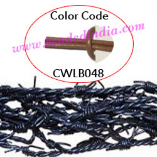 Picture of Barb Wire Leather Cords 1.0mm round, regular color - khaki.