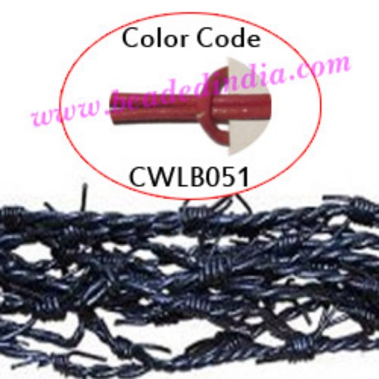 Picture of Barb Wire Leather Cords 1.0mm round, regular color - deep pink.