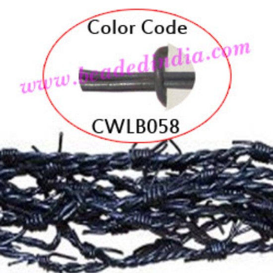 Picture of Barb Wire Leather Cords 1.0mm round, regular color - grey.