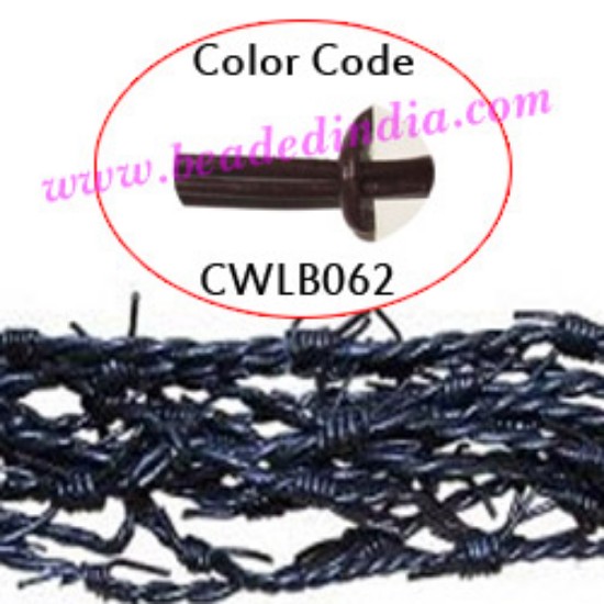 Picture of Barb Wire Leather Cords 1.0mm round, regular color - chocolate.