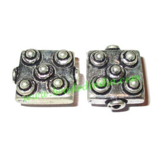 Picture of Silver Plated Fancy Beads, size: 16.5x14x10mm, weight: 3.77 grams.