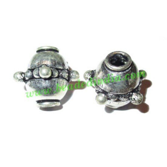 Picture of Silver Plated Fancy Beads, size: 15x15mm, weight: 3.55 grams.