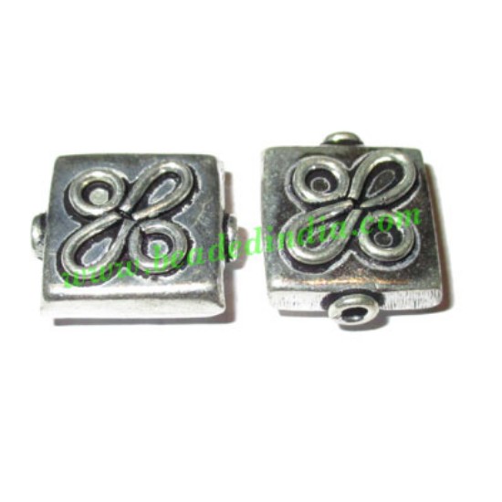 Picture of Silver Plated Fancy Beads, size: 16.5x14x6.5mm, weight: 2.82 grams.