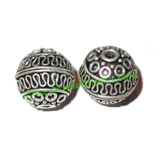 Picture of Silver Plated Fancy Beads, size: 18x18mm, weight: 7 grams.