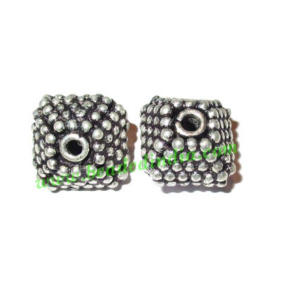 Picture of Silver Plated Fancy Beads, size: 11x14mm, weight: 6.09 grams.