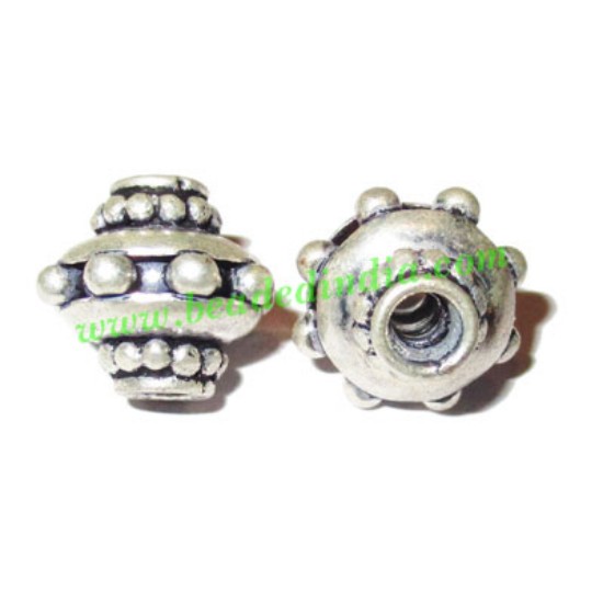 Picture of Silver Plated Fancy Beads, size: 14x13mm, weight: 4.04 grams.