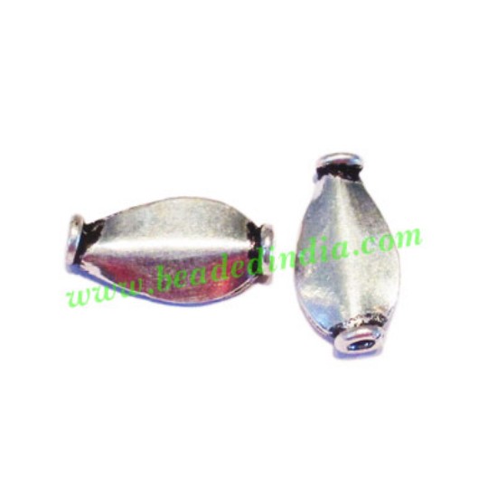 Picture of Silver Plated Fancy Beads, size: 13x7x3mm, weight: 0.59 grams.