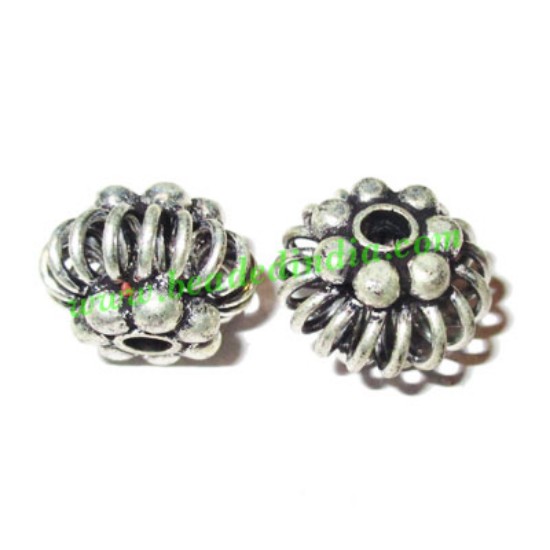 Picture of Silver Plated Fancy Beads, size: 9x13mm, weight: 3.16 grams.