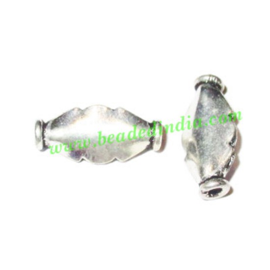 Picture of Silver Plated Fancy Beads, size: 13x6x3mm, weight: 0.51 grams.