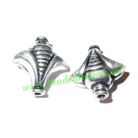 Picture of Silver Plated Fancy Beads, size: 16x15x9mm, weight: 1.31 grams.