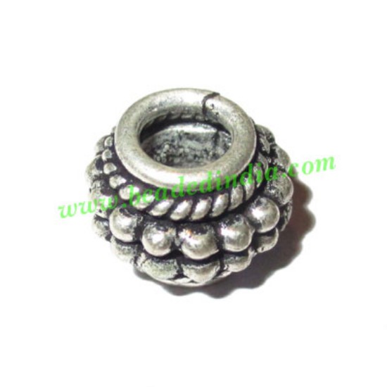 Picture of Silver Plated Fancy Beads, size: 9x12mm, weight: 3.1 grams.