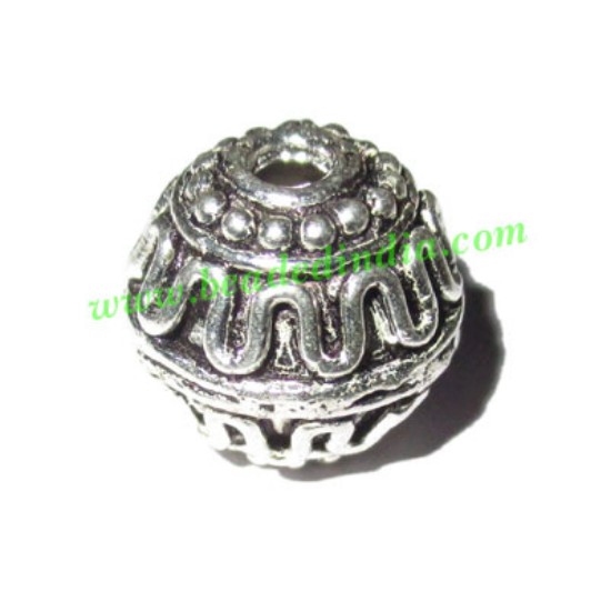 Picture of Silver Plated Fancy Beads, size: 14.5x14mm, weight: 4.45 grams.