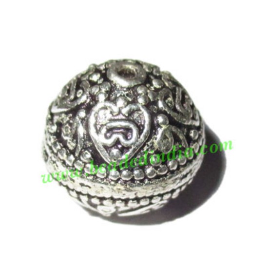 Picture of Silver Plated Fancy Beads, size: 14x14mm, weight: 3.73 grams.