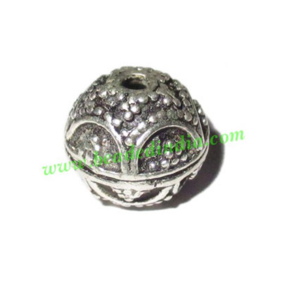 Picture of Silver Plated Fancy Beads, size: 9.5x10mm, weight: 1.78 grams.