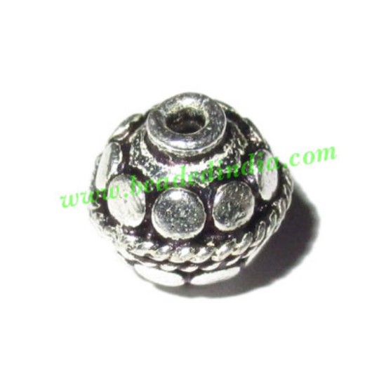 Picture of Silver Plated Fancy Beads, size: 9x9mm, weight: 1.15 grams.