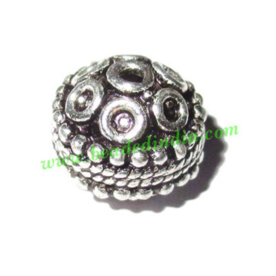 Picture of Silver Plated Fancy Beads, size: 7.5x10.5mm, weight: 1.76 grams.