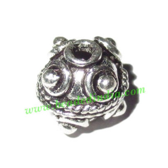 Picture of Silver Plated Fancy Beads, size: 9x9mm, weight: 1.48 grams.