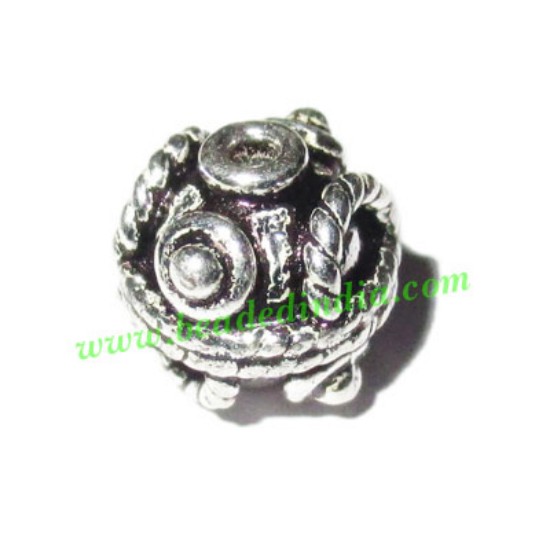 Picture of Silver Plated Fancy Beads, size: 9x9mm, weight: 1.35 grams.