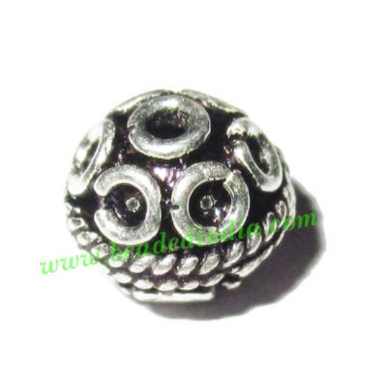 Picture of Silver Plated Fancy Beads, size: 7.5x8mm, weight: 0.79 grams.