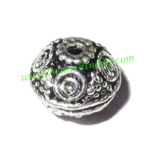 Picture of Silver Plated Fancy Beads, size: 7.5x9mm, weight: 1.12 grams.