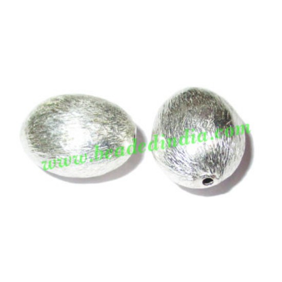 Picture of Silver Plated Brushed Beads, size: 13.5x11x9mm, weight: 1.41 grams.