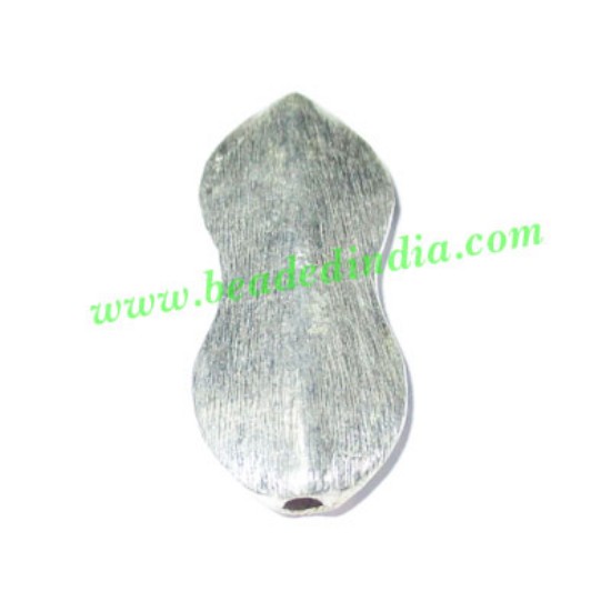 Picture of Silver Plated Brushed Beads, size: 35x15x6mm, weight: 5.08 grams.