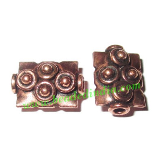 Picture of Copper Metal Beads, size: 13x9x7mm, weight: 1.84 grams.