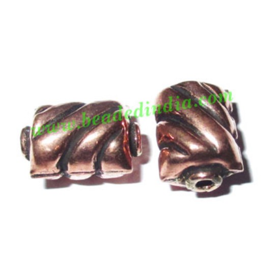 Picture of Copper Metal Beads, size: 13x9x8mm, weight: 1.38 grams.