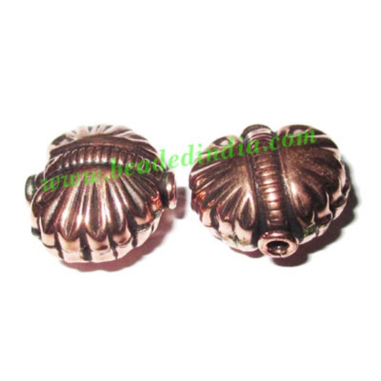 Picture of Copper Metal Beads, size: 17.5x19x12mm, weight: 2.73 grams.