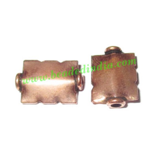 Picture of Copper Metal Beads, size: 13x9x4mm, weight: 0.88 grams.